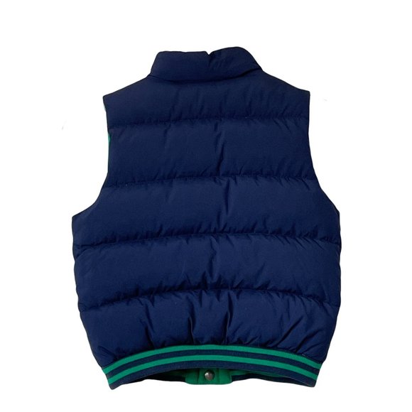 Polo Ralph Lauren Down Fill Green & Navy Reversible Boys Winter Puffer Vest 7 - Picture 2 of 5